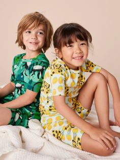 Your little dreamer will love snuggling up in our handsome short-sleeve pajama set featuring prints hand-drawn by Tea's San Francisco artists. Crafted of 100% soft cotton rib--brushed inside for extra softness--that will keep your sleepy sweetie pie super cozy but not too toasty. Rainbow Cheetah Print, Sweetie Pie, Sleepwear & Loungewear, Tea Collection, Slim Waist, Above Knee, Cheetah Print, Warm Weather, The Dreamers