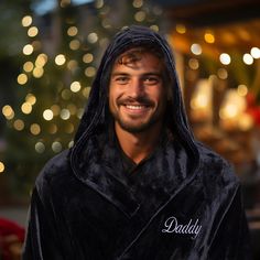 "This luxuriously soft and cozy fleece robe is the perfect gift for the special someone in your life. It's perfect for staying warm and cozy on cold winter nights, or for relaxing after a long day. The robe is available in a variety of colors and sizes, and can be personalized with the recipient's name or initials. Features: *Made from soft and luxurious fleece *Long and flowing design *Hooded for extra warmth *Personalizable with name or initials *Available in a variety of colors *Sizes S to 2XL Benefits: *The perfect gift for any occasion *Keeps you warm and cozy all winter long *Makes a great addition to any home *A thoughtful and personalized gift Order your personalized hooded robe today and let the recipient know how much you care! Our customers are loving it, see it for yourself:  \ Cozy Hooded Winter Robe, Warm Robe, Bachelorette Robes, Mens Robes, Monogram Robes, Dope Hoodies, Luxury Robes, Fleece Robe, Personalized Robe