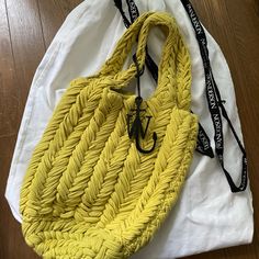 J.W Anderson Woven Knitted Shopping Tote Bag Size: One Size Color: Lime Green Condition: Brand New Without Tags! Just Wasn’t For Me. I’ll Try To Ship It Out Within 24 Hours Of Your Purchase! Casual Yellow Crochet Woven Bag, Casual Yellow Crochet Bag With Braided Handles, Chic Yellow Crochet Bag For Daily Use, Chic Yellow Crochet Bag, Casual Yellow Crochet Bag For Spring, Yellow Casual Crochet Bag For Spring, Chic Yellow Crochet Tote Bag, Casual Yellow Shoulder Bag With Braided Handles, Yellow Crochet Bag With Braided Handles For Shopping