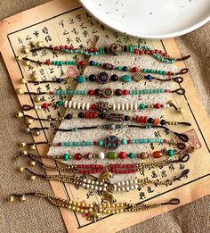 Fashion Element: Bell Style: Ethnic Style Beaded Jewels, Chinese Knot, Braids With Weave, Diy Wire Jewelry, Handmade Fashion Jewelry, Bohemian Bracelets, Braided Bracelet, Niche Design, Ethnic Style