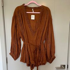 Brand New With Tags Free People Romper In Women’s Size Medium. Burnt Copper In Color. No Rips, Holes, Stains Or Tears. Comes From A Smoke Free Home. Bundle Multiple Items To Save! Long Sleeve Jumpsuits And Rompers For Fall Vacation, Long Sleeve Jumpsuits And Rompers For Beach In Fall, Orange Long Sleeve Jumpsuit For Fall, Orange Long Sleeve Jumpsuits And Rompers For Summer, Summer Long Sleeve Brown Jumpsuits And Rompers, Long Sleeve Brown Jumpsuits And Rompers For Summer, Spring Orange Jumpsuits And Rompers For Loungewear, Orange Jumpsuits And Rompers For Spring Loungewear, Spring Orange Jumpsuit For Loungewear