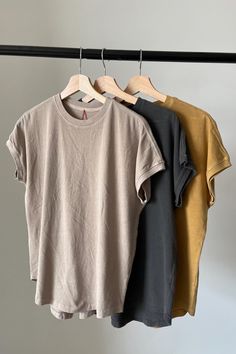 Ease Tee is a cool girl's uniform. Easy to wear layered or on its own, she features just the right amount of crew neck, shoulder coverage without a sleeve, crisp color palette, and stitch detailing. We used the softest local 100% cotton* low gauge knit. Garment-washed and dyed each tee for a beautiful natural worn-in l Cashmere Loungewear, Stocking Stuffers For Her, Los Angeles Usa, Girls Uniforms, Denim Shoes, Overall Dress, Outerwear Sweater, Denim Pant, Outdoor Apparel