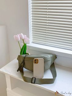 BirdinBag - Stylish and Versatile Waist Bag/Chest Bag for Casual Fashion Word Wrap, Bum Bag, Waist Bags, Green Pattern, White Space, Diy Supplies, Chest Bag, Waist Bag, Black Fashion