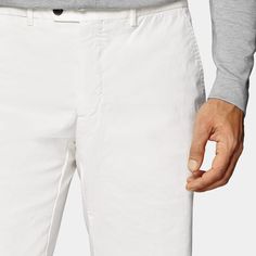 These off-white flat-front shorts are cut slim through the hip and thigh, and feature belt loops. White Herringbone, White Flats, Slim Leg, Pure Linen, Slim Legs, Front Design, Fashion Advice, Stretch Cotton, Warm Weather