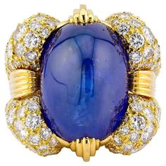 David Webb Cabochon Sapphire Diamond Ring For Sale at 1stDibs David Webb Ring, Elizabeth Kubler Ross, Kubler Ross, Sabyasachi Jewellery, Genie Bottle, David Webb, Blue Ring, Contemporary Ring, Diamond Jewelry Designs