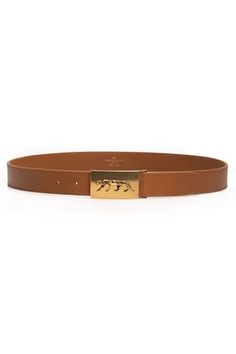 Mustard tan waistbelt featuring a gold-tone signature Royal Bengal Tiger carved logo Royal Bengal Tiger, Bengal Tiger, Brown Belt, Belt Accessories, The Tiger, Aza Fashion, Online Accessories, Tan Brown, Mustard