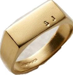 Modern Signet Ring With Rectangular Stone For Formal Occasions, Modern Gold Engraved Ring, Modern Square Cut Signet Ring For Formal Occasions, Modern Oblong Jewelry With Polished Finish, Modernist Rectangular Signet Ring With Polished Finish, Rectangular Modernist Signet Ring With Polished Finish, Modern Yellow Gold Square Cut Ring, Modern Gold Signet Ring With Rectangular Stone, Modernist Yellow Gold Wedding Jewelry