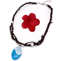 PRICES MAY VARY. Moana necklace+Hawaii flower hair clip. Necklace made from resin stone and leather. The Necklace is adjustable. The size of the resin stone: 3.5cm(1.57inch)*2.5cm（1.88inch） Total length： 40cm（15.7inch） Adjustable Themed Jewelry For Cosplay, Diy Maui Necklace, Adjustable Handmade Necklace For Cosplay, Moana Necklace With Removable Heart Of Te Fiti, Moana Accessories, Moana's Necklace, Moana Princess, Hawaiian Black Necklace, Moana Cosplay