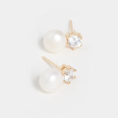 Baby Bliss Earring | SHASHI Pearl Studs Timeless Gold Round Pearl Earrings, Refined 14k Gold Earrings For Formal Occasions, Delicate Gold Plated Earrings For Formal Occasions, Delicate Gold-plated Earrings For Formal Occasions, Classic Yellow Gold Earrings With Pearl Charm, Timeless Pearl Earrings As Gift, Classic 14k Gold Bridal Earrings, Minimalist Pearl Pendant Earrings For Anniversary, Classic 14k Gold Round Bridal Earrings