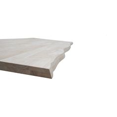 a wooden table top on a white background