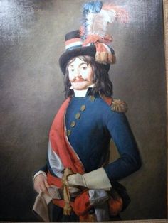 a painting of a man in uniform with a top hat and feathered plumes