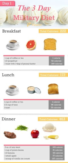 Day1 of the 3 day military diet. Total daily calories: 857 calories. Eating ice cream to lose weight? Here is the real scoop of this popular diet you're dying to read. #3daydiet 3 Day Military, 3 Day Diet, Week Diet Plan, Overnight Oat, Popular Diets, Low Carb Diets, Eating Ice Cream