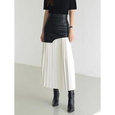 Unleash Your Fashion Forward Spirit with Our Long Leather Patchwork Pleated Skirt! Introducing our latest arrival - the Fashion Women's Pleated Skirt, designed to elevate your style quotient to new heights! Crafted with precision and passion, this skirt is a fusion of elegance and modernity that will make you stand out in any crowd. Key Features: Season: Spring/Summer Fabric Type: Blended Waistline: Dropped Dresses Length: Knee-Length Silhouette: A-LINE Pattern Type: Patchwork Style: High Street Why Choose Our Pleated Skirt? Our Long Leather Patchwork Pleated Skirt is not just a piece of clothing; it's a statement. Here's what sets it apart: Unmatched Style: This skirt boasts a trendy A-line silhouette with a wrap hip design, ensuring you stay at the forefront of fashion. The patchwork pat Knee High Skirt, Modern Skirt, Womens Pleated Skirt, High Street Fashion, Leather Patchwork, Summer Fabrics, High Fashion Street Style, Skirt Design, Knee Length Skirt