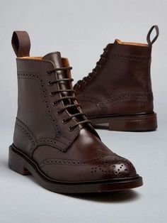 Hot Sale Men's Hand Stitch Brown Ankle High Wingtip Boot, Lace Up Formal Wear Brogue Boot sold by Leather Desire. Shop more products from Leather Desire on Storenvy, the home of independent small businesses all over the world. Gents Shoes, Boots Outfit Men, Wingtip Boots, Leather Snow Boots, Mens Dress Boots, Gentleman Shoes, Brogue Boots, Mens Boots Casual, Hand Stitch