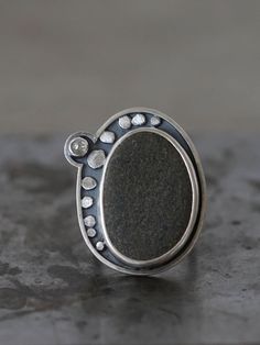 Large Pebble and Rose Cut Diamond Ring, Size 7.75, Sterling Silver Statement Ring, Unique Organic Jewellery Recycled Silver, Art Jewellery - Etsy River Rock Jewelry, Metal Piercing, Silversmith Rings, Unique Sterling Silver Jewelry, Beach Stones Jewelry, Pebble Jewelry, Pebble Ring, Rose Cut Diamond Ring, Silversmith Jewellery