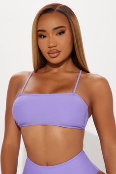 Available In Purple. Mix And Match Bikini Top Pair with any style from our Maui Mix and Match Swim Collection to complete the look! Separate Top Bandeau Top Removable Adjustable Straps Full Stretch Final Sale Shell: 82% Nylon 18% Spandex Lining: 92% Polyester 8% Spandex Imported | Maui Mix And Match Bandeau Bikini Top in Purple size 1X by Fashion Nova Purple Fashion, Bandeau Top, Mix N Match, Swimwear Tops, Mix And Match, Maui, Womens Swimwear, Final Sale, Fashion Nova