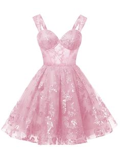 Adolescenti Tulle scintillante Rosa chiaro Abiti da ritorno a casa spalline spaghetti cocktail party vestito da ballo Fitted Bodice Backless Sleeveless Dress For Party, Backless Sleeveless Dress With Fitted Bodice For Party, Backless Sleeveless Dress For Parties, Spaghetti Strap Sleeveless Dress For Prom Season, Strapless Dress With Lined Bodice For Banquet, Summer Prom Evening Dress With Lined Bodice, Fitted Sleeveless Suspender Dress For Prom, Lace Evening Dress With Spaghetti Straps For Prom, Spaghetti Strap Mini Dress For Wedding Party