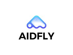 the logo for aidfy is shown in black and blue letters on a white background