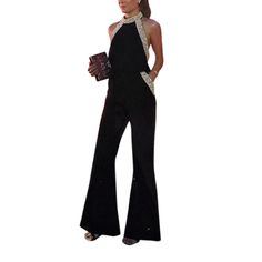 Sexy Black Summer Party Overalls Jumpsuits-Suits-Black-S-Free Shipping Leatheretro Long Overalls, Cozy Dress, Fall Winter Dresses, Women Overcoat, Party Dress Short, Beachwear For Women, Maxi Dress Party, Party Dresses For Women, Black Jumpsuit