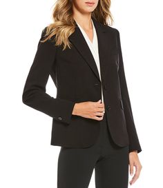 Shop for Anne Klein Bi-Stretch Two-Button Front Jacket at Dillard's. Visit Dillard's to find clothing, accessories, shoes, cosmetics & more. The Style of Your Life. Professional Wardrobe, Women's Coats And Jackets, Coats And Jackets, Women's Coats, Dillard's, Work Fashion, Anne Klein, Outerwear Women, Coats Jackets Women