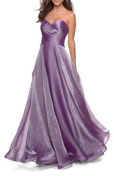 Organza Gown, Organza Gowns, Prom Dress Stores, Prom Dress Styles, Sleeveless Gown, Prom Style, Prom Designs, Designer Prom Dresses, Ruched Bodice