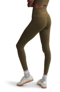 A wide waistband adds to the sublime comfort of leggings that are buttery-soft with light compression to provide support for every move you make. 24" inseam; 8" leg opening; 10 1/2" front rise; 12 1/2" back rise (size Medium) Pull-on style 75% polyester, 25% elastane Machine wash, dry flat Imported Stretch Solid Leggings In Recycled Polyester, Versatile Stretch Leggings In Recycled Polyester, Versatile High Stretch Leggings With Comfort Waistband, Versatile High Stretch Activewear For Everyday, Fitted Leggings With Comfort Waistband For Yoga, High Stretch Athleisure Yoga Pants, Compression Leggings With Ribbed Waistband For Yoga, Compression Tights For Fall Workouts, Full Length Athleisure Activewear For Everyday