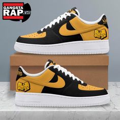 Wu-Tang Clan Rap Hiphop Air Force 1 Sneaker Shoes Step into the world of hip-hop culture with the Wu-Tang Clan Rap Hiphop Air Force 1 Sneaker Shoes, a stunning collaboration that combines iconic style with the undeniable influence of one of music’s most legendary groups. These sneakers honor the artistic legacy of the Wu-Tang Clan, making them a must-have for any fan and sneakerhead alike. The Wu-Tang Clan, originating from New York, has been a powerful force in the rap genre since their d Custom Lace-up Synthetic Sneakers For Streetwear, Breathable Synthetic Lace-up Nike Air Force 1, Nike Air Force 1 Low-top Sports, Breathable Round Toe Sneakers For Skateboarding, Custom Low-top Sneakers With Rubber Sole For Streetwear, Urban Nike Air Force 1 Lace-up With Rubber Sole, Low-top Basketball Shoes With Cushioned Footbed For Streetwear, Cushioned Round Toe Sneakers For Streetwear, Custom Low-top Synthetic Sneakers For Skateboarding