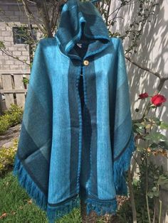 70% Alpaca wool / 30% acrylic Blue One Size Shawl For Winter, Blue One-size Winter Shawl, Bohemian Alpaca Cape For Fall, Wool Poncho Cape One Size, Wool Cape Poncho One Size, One Size Wool Poncho Cape, Bohemian Alpaca Cape For Winter, One Size Alpaca Shawl For Fall, Alpaca Shawl For Fall