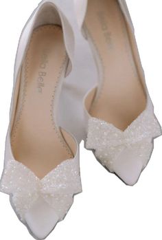 Elegant White Heels For Gala, Elegant Open Toe Champagne Wedding Shoes, Elegant Champagne Open Toe Wedding Shoes, Elegant White Wedding Shoes For Gala, Elegant Open Toe Bridal Party Accessories, White Almond Toe Heels For Gala, White Low Heel Wedding Party Shoes, White Wedding Shoes For Galas, Elegant Pointed Toe Wedding Shoes For Ceremony