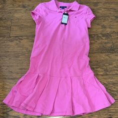 Girls Size 14 Nwt Sf/Pf Tommy Hilfiger Pink Spring Dresses, Casual Short Sleeve Dress By Tommy Hilfiger, Tommy Hilfiger Summer Dress With Short Sleeves, Tommy Hilfiger Short Sleeve Summer Dress, Tommy Hilfiger Cotton Short Sleeve Dress, Corduroy Shirt Dress, Colorful Summer Dresses, Denim Jumper Dress, Blue Jean Dress