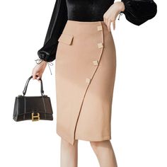 Discover this Slim and elegant High Waist Pencil Skirt !




 This pretty high waisted pencil skirt is perfect for the season. It is made with premium fabric and is both comfortable and stylish. Its slim fit adds a feminine touch to your look and its high waist allows you to be comfortable to face long days. It will highlight your figure and it can also be easily coordinated with any other accessory or piece in your wardrobe. Add this piece to your collection for a chic and timeless look !



 Subjects: Polyester



 Available colors: Black / Khaki




 Free Shipping 




 ✂ SIZE GUIDE 







 Size

 Waist size cm)

 Hips

 Length











 S

 64

 80

 58






 M

 67

 83

 58






 L

 70

 86

 59






 XL

 73

 89

 59






 XXL

 76

 92

 60






 XXXL

 79

 95

 60 Leather Pencil Skirt Outfit, Work Outfits Frauen, Red Office, Work Outfits Women Office, Skirt Korean, Black Skirts, Bodycon Pencil Skirt, Pencil Skirt Outfits, Rock Outfit