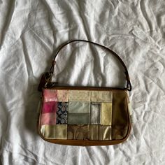 Vintage 2000s Y2k Coach Shoulder Bag In Good Condition Has Some Discoloration. Spice Up Your Plain Outfits With This Gorgeous Bag Multicolor Rectangular Coach Shoulder Bag, Multicolor Retro Coach Bag, Coach Multicolor Rectangular Bag, Multicolor Rectangular Coach Bags, Multicolor Coach Clutch Bag, Coach Multicolor Clutch Bag, Coach Patchwork Bag, Multicolor Coach Pouch Bag, Thrifted Bags