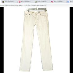 AG jeans ~ the Stilt ~ cigarette leg, white, thick strong denim. 98% cotton + 2% spandex. Made in USA. 29R ... Read measurements ~ http://thecurrentfashion.com , #TheCurrentFashion 🇺🇸 #denim #jeans #lovejeans #ilovejeans #ilovedenim #jeanslovers #jeanslover #AG #AGJeans #MadeInUSA #cigaretteleg #cigarettejeans #skinnyleg #skinnylegs #skinnyjeans #lowrise #lowrisejeans #stretchjeans #stretchdenim #whitejeans #whitepants #white #eBayFashion #eBay #ShopMyCloset #Poshmark #Bonanza #BonanzaMarket Love Jeans, Stilts, Low Rise Jeans, White Pants, Eileen Fisher, Stretch Jeans