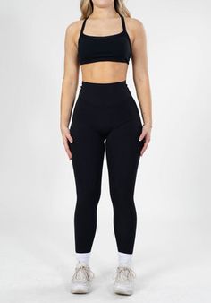 Size medium, color black! Black Activewear With 5-inch Inseam And Comfort Stretch, Black Versatile Activewear With 5-inch Inseam, Black Activewear With 5-inch Inseam And Wide Waistband, Black Tight Activewear With 5-inch Inseam, Black 4-way Stretch Activewear With Side Pockets, Squat Proof, Minimal Design, Black Leggings, V Shape