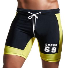 Lace Up Number Print Swimming Trunks - Black - 3B21657413 - Men's Clothing, Men's Swimwear  #MensSwimwear #Men's #Clothing # #Men's #Swimwear Speedo Swimwear, Swimwear Boutique, Mens Business Shoes, Swimwear Pattern, Men Swimwear, Border Box, Fur Clothing, Men's Swimwear, Men Sport