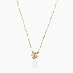 A pendant with a beautiful curve like petals. Golds surrounding the diamonds show a larger and elegant presence of diamonds. Beautiful Curves, Jewelry Brand, 100 Years, Gold Necklace, Diamonds, Pendant, Gold