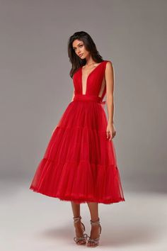 Red Tender midi plunging neckline cut out dress ➤➤ Milla Dresses - USA, Worldwide delivery V-neck Cocktail Dress With Sheer Bodice, Tea-length Midi Dress For Cocktail And Prom Season, Tea-length Midi Dress For Cocktail During Prom Season, Sheer Midi Evening Dress For Party, Sheer Midi Length Evening Dress For Party, Tea-length Midi Dress For Prom Season Gala, Tea-length Midi Dress For Gala And Prom Season, Tea Length Midi Dress For Gala Prom Season, Tea Length Midi Dress For Gala Or Prom