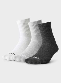 BEST-EVER ANKLE SOCK 3-PACK Aritzia Socks, Tna Socks, Wishlist 2024, Logo Shapes, Ankle Sock, Kris Kringle, Foot Socks, Ankle Socks Women, 2024 Christmas