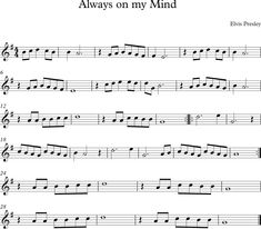 sheet music with the words always on my mind