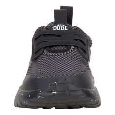 HEYDUDE | Little Kids' Sneakers | Sirocco Play Toddler Varsity - Black/black | Size 10 - Varsity level kicks for varsity level fits. Extra stretch, extra wide opening and extra cool heel pull tabs make these the easiest kicks your kiddo will ever put on. Take this open mesh top, stretch laces and speckled midsole and hit the playground.Shoe Specs:Slip-on Stretch laceMesh top Speckle midsole Stretch lacesEasy-on systemTravel ready Removable foam insoleUpper treated with water repellant spray Clas School Uniform Shoes, School Uniform Kids, Wide Shoes, Kids Sale, Kids Prints, Kids Sneakers, Stretch Lace, Sneaker Shopping