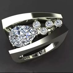 a diamond ring with diamonds on it