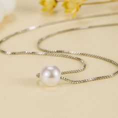 Style: Fashion OL Fashion Element: Pearl, Geometry Alloy Pearl Necklace As A Gift, Silver Metal Chain Necklace For Mother's Day, White Chain Necklace With Round Pearl Pendant, White Chain Necklace With Pearl Pendant, Silver Chain Necklace With Adjustable Chain For Mother's Day, White Delicate Chain Necklace, Pearl White Metal Jewelry With Adjustable Chain, Mother's Day Alloy Clavicle Chain Jewelry, Elegant Silver Snake Chain Charm Necklace