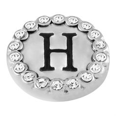 Bling H - Final Sale - H Magnetic Silver Round Jewelry, Filigree Bracelet, Interchangeable Jewelry, Coin Design, Magnetic Jewelry, Studded Necklace, Rose Gold Chain, Faith In Love, Back Jewelry