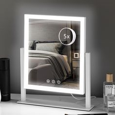 PRICES MAY VARY. Vanity mirror with lights: 78 LED lights along four sides of mirror will provide perfect lighting for makeup application.Made from premium flame retardant metal material and mirror glass,perfect looking and resistance for scratch Three different light colors: 78 LED lights providing a large and bright viewing, adjustable brightness and 3 lights color modes(day light(5500K), cold light(7800K), warm light(4000K)), helping you to finish a flawless professional makeup suitable for a Entry Way Mirrors, Arched Mirrors, Circular Mirrors, Lys Makeup, Frameless Mirrors, Octagon Mirror, Oval Mirrors, Mirror Hollywood, Hollywood Makeup Mirror