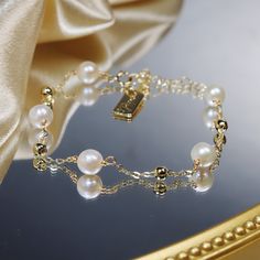 When it comes to the perfect gifts for your loved ones, look no further than this stunning Natural Freshwater Pearl Bracelet! Woven with care, this bracelet will add a touch of delicate luxury to any woman's wrist. Crafted with 14k gold plated metal, this bracelet features a minimalist temperament perfect for any occasion. A classic yet chic piece that brings just a hint of sparkle to any outfit, this pearl bracelet is sure to become her favorite jewelry staple! Whether she wears it casually or to an event, every girl will be sure to feel special. A timeless gift, this bracelet is great for any special occasion and can easily be added to any holiday wishlist. Bring a gentle shimmer to any ensemble with this beautiful and understated Natural Freshwater Pearl Bracelet! This effortless bracel Fancy Bracelet, Jewelry Staples, Bracelet Minimalist, Freshwater Pearl Bracelet, Timeless Gifts, Gorgeous Bracelet, Feel Special, Chain Link Bracelet, Every Girl