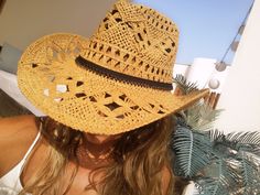 "Hats for women, bohemian hats, boho hats, cowgirl hats, straw cowboy hat, stetson hats, cowboy hats, straw hat, sun hat, buy online cowboy hats for women, sun hats, beach hats, custom hats & personalized hats for women. Jewelry & fashion accessories, original designs by kekugi. Best gift ideas !! This Stylish cowboy hat is accented with a black lace cord This hat is soft yet supple, making it light to wear yet durable to last for years. These womens hats are perfect for any summer activ Cowgirl Straw Hat, Cowboy Hats For Women, Hats Cowgirl, Boho Cowboy, Bohemian Hats, Boho Hats, Hats Cowboy, Bohemian Cowgirl, Hats Beach