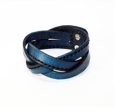 Adjustable Blue Leather Cuff Bracelet, Blue Leather Bracelet As A Gift, Adjustable Blue Leather Bracelets, Adjustable Blue Leather Strap Bracelets, Blue Leather Bracelet For Gifts, Blue Leather Bracelet As Gift, Fire Nation Symbol, Cord Ties, Leather Cuffs