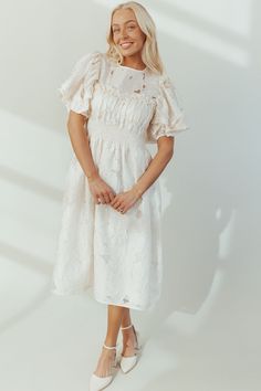 Confirmation Outfits For Women, Temple Dress, Fashion Outfits Women, Main Theme, Skirt Jumpsuit, My Niece, It Is Well, My Fashion Style, Lace Midi