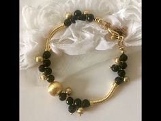 Black Gemstone Beads Elegant Bracelet, Elegant Yellow Gold Bracelet With Black Beads, Traditional Gold Bracelet With Black Beads, Gold Onyx Beaded Bracelets With Black Beads, Gold Crystal Bracelet With Round Black Beads, Golden City, Bracelet Display, Black Spinel, Elegant Bracelet