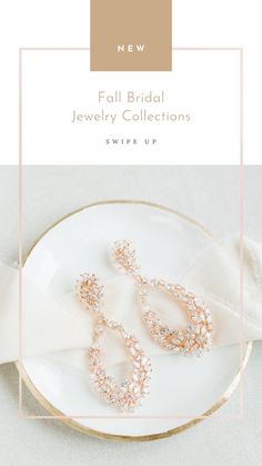 Just in time for fall weddings, the Angelina crystal wedding drop earrings are the perfect timeless accessory for the bride on her special day. Find more beautiful wedding jewelry at Wink of Pink Shop! #forthebride #weddingaccessory #weddingearrings #dropbridalearrings #weddingjewelry #bridallook #bridaltheme #bridalstyle #fallwedding Wedding Drop Earrings, Beautiful Wedding Jewelry, Luxurious Earrings, Bridal Theme, Gold Earrings Wedding, Pink Shop, Bridal Earrings Drop, Wedding Earrings Drop, Luxury Earrings